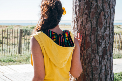 Mango Towel Surf Dress / Reggae wave fabric