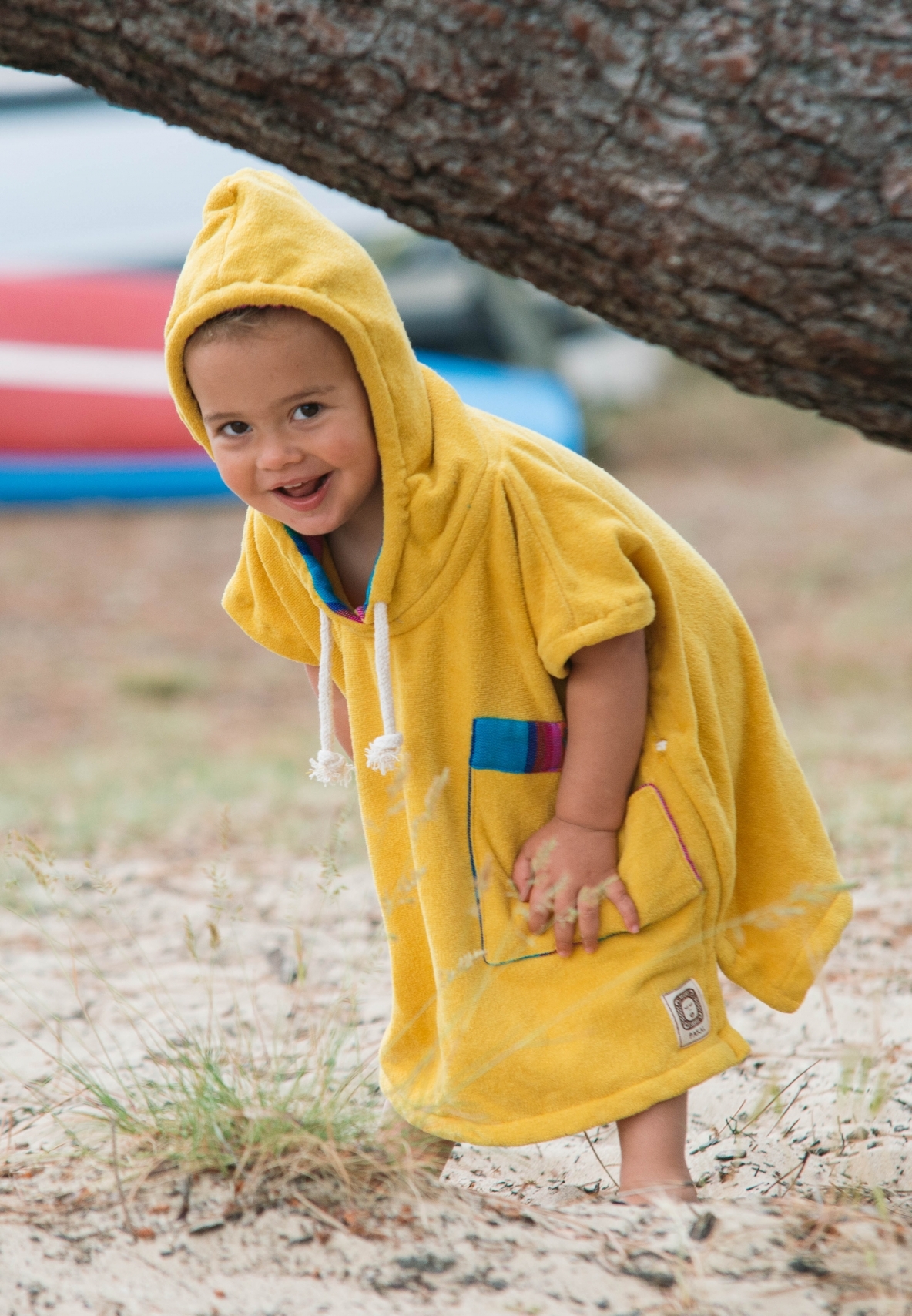 Poncho serviette bébé/enfant- Sunshine Yellow