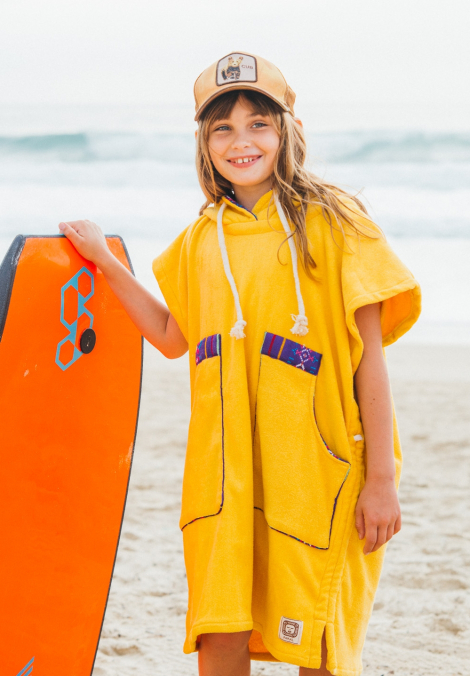 Mango Kid Surf Poncho Hooded Towel/ Purple Tribal Pattern