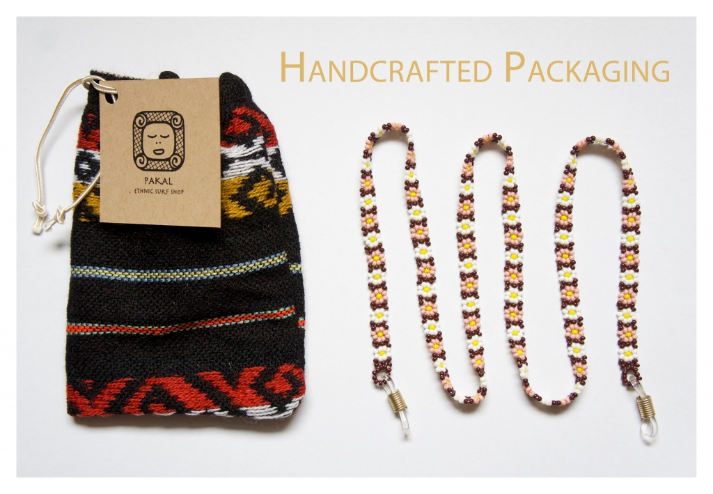 Beaded Sunglass Chain - Daisy Flower Pattern - Pakal Ethnic Surf Shop