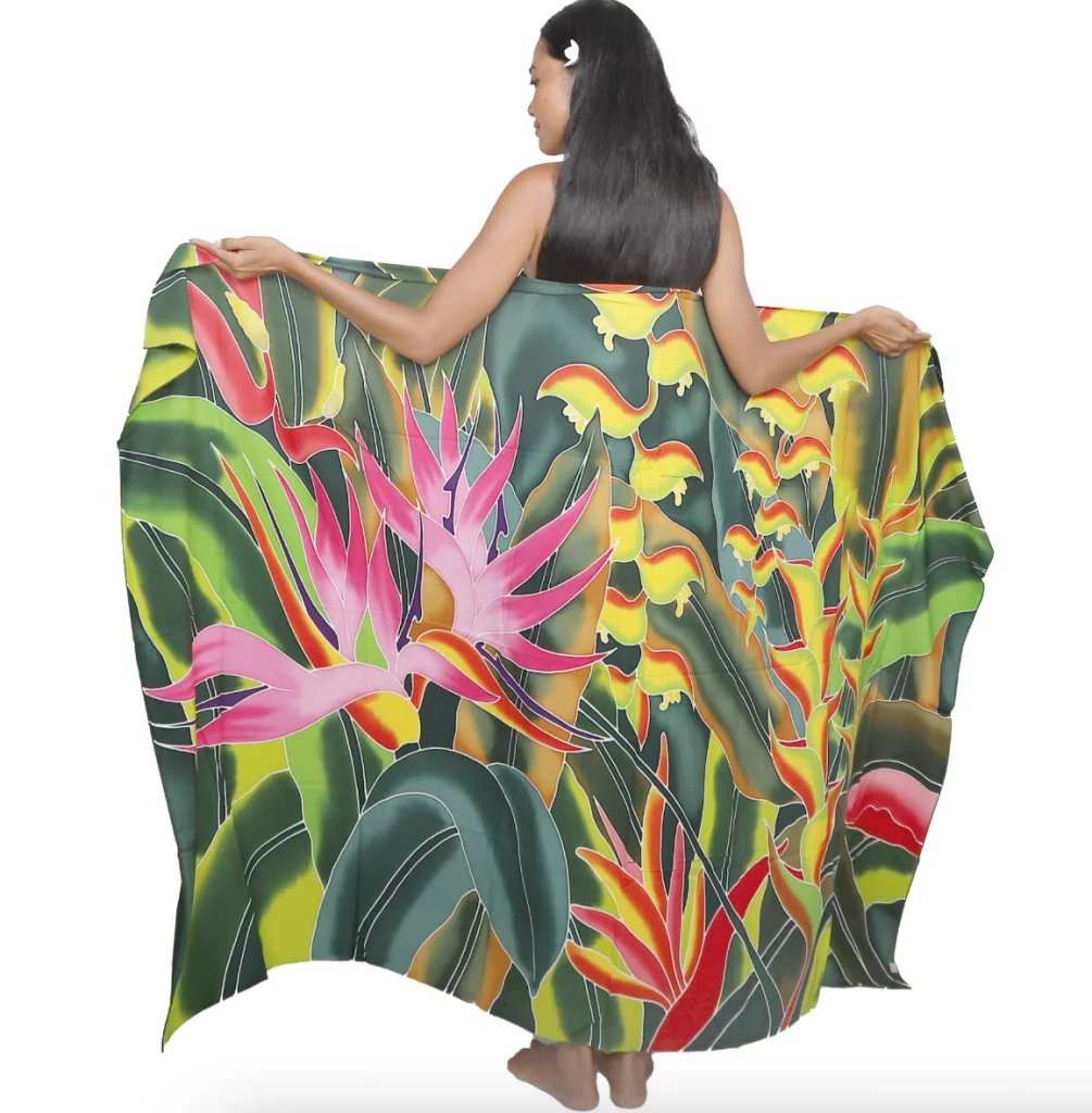 Pareo-Batik Plaids et couvertures de plage faits main : textiles authentiques du monde entier