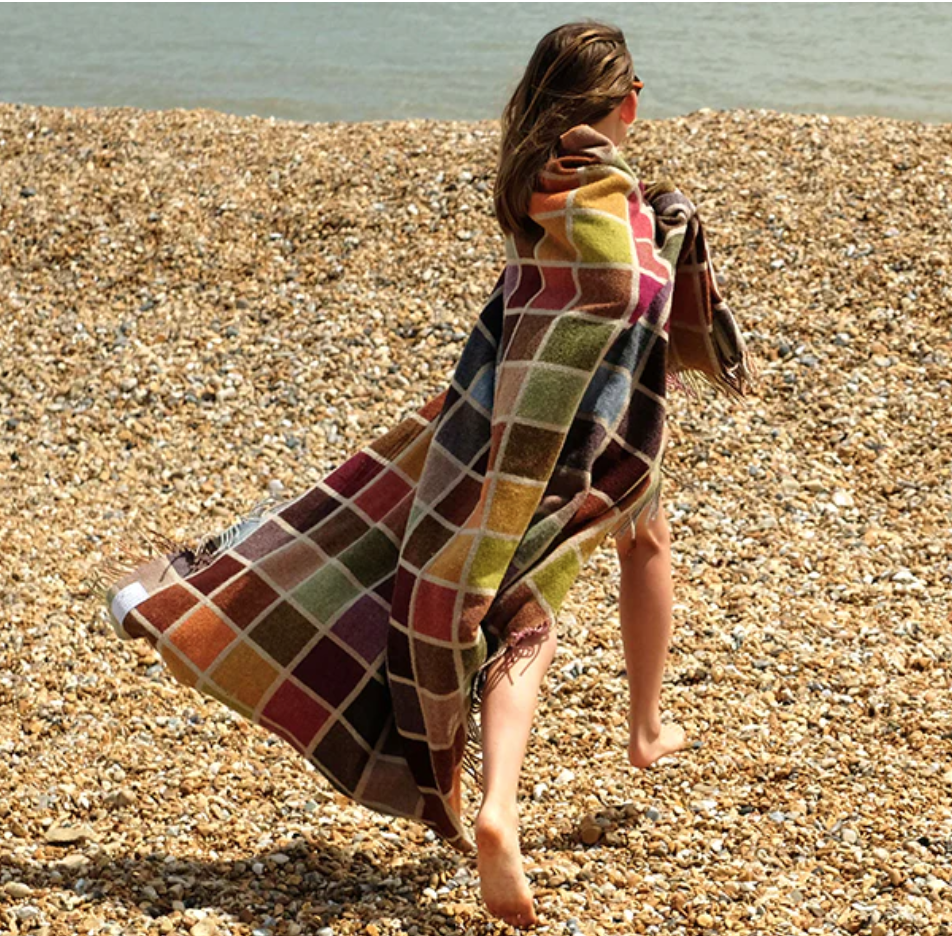 Scotish wool blanket Plaids et couvertures de plage faits main : textiles authentiques du monde entier