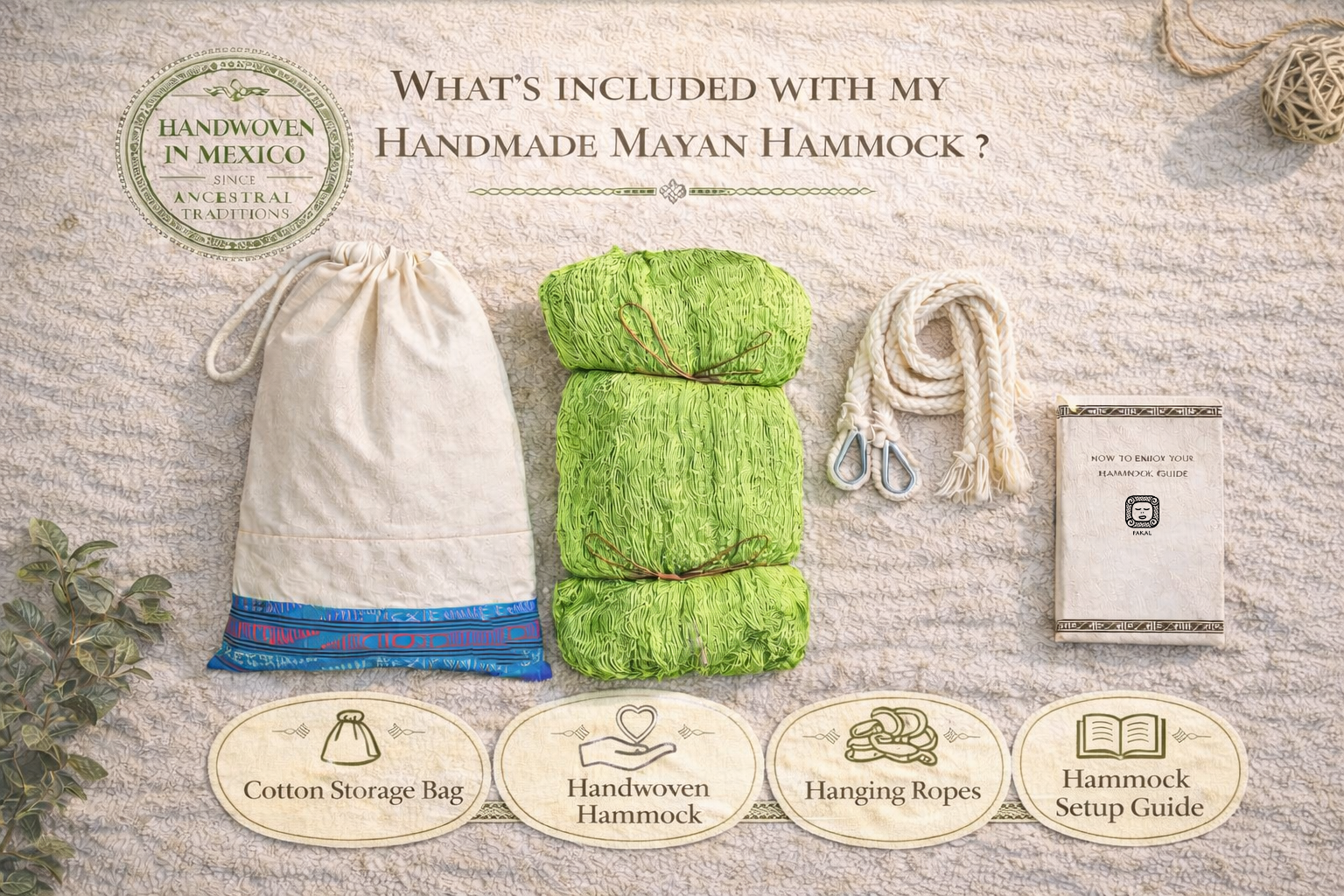 Apple-Green-Hammock-Pack Apple green Mayan Hammock – Handwoven in Yucatan